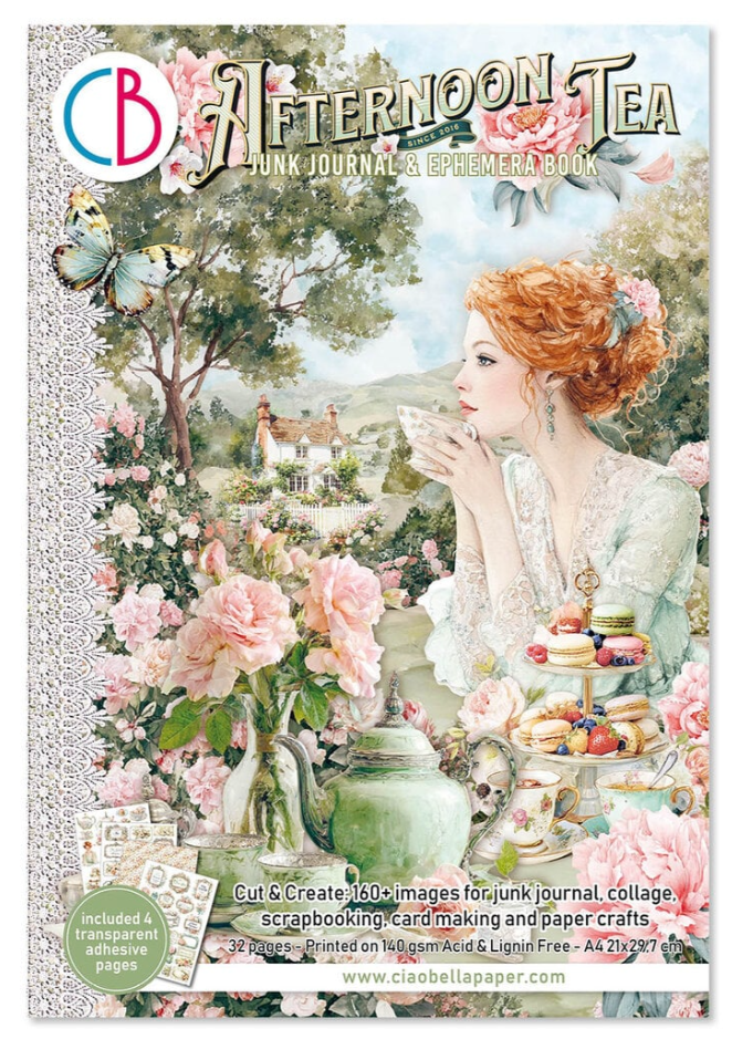 PREORDINE: CiaoBella A4 Junk Journal Ephemera Book Afternoon Tea