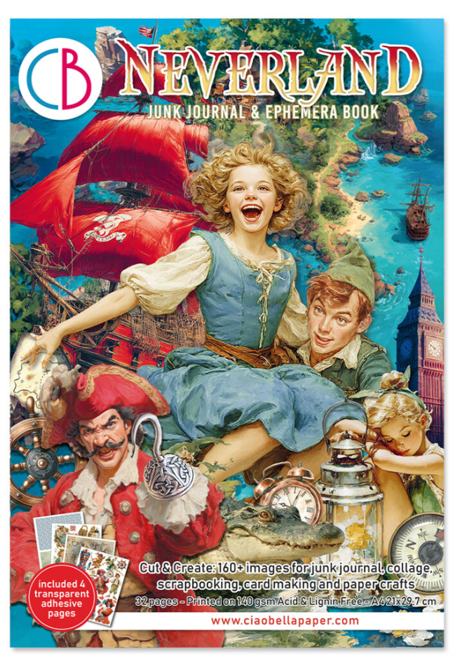 PREORDINE: CiaoBella A4 Junk Journal Ephemera Book Neverland