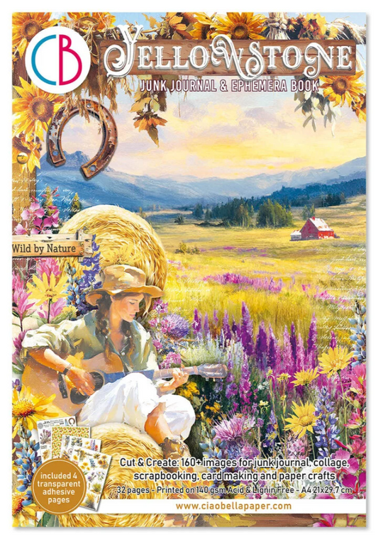 PREORDINE: CiaoBella A4 Junk Journal Ephemera Book Yellowstone
