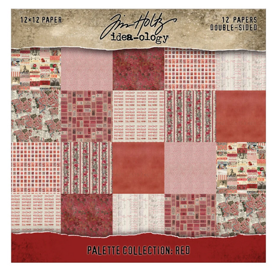 PREORDINE: Tim Holtz Idea-ology Palette Collection 12x12 Inch Red