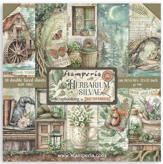 Stamperia: Herbarium Silvae 12x12 Inch Paper Pack