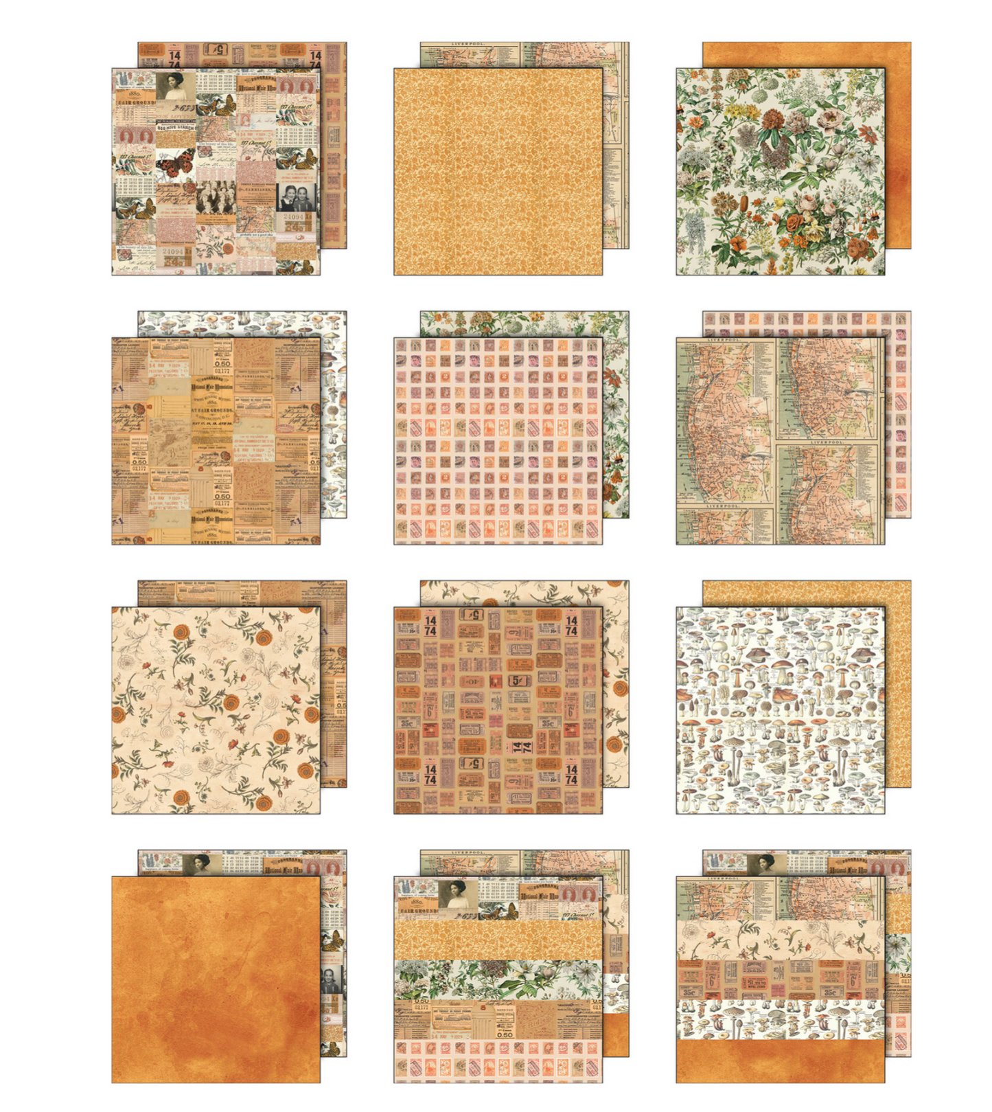 Tim Holtz idea-ology: Palette Collection 12x12 Inch Orange