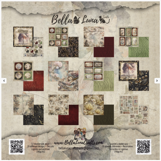 BellaLuna Crafts: Hatsune Basicos 12x12 Inch paper pack