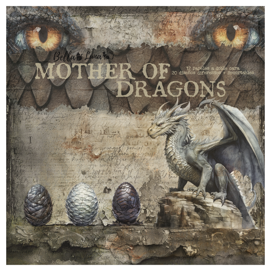 BellaLuna Crafts: Mother of Dragons 12x12 Inch paper pack