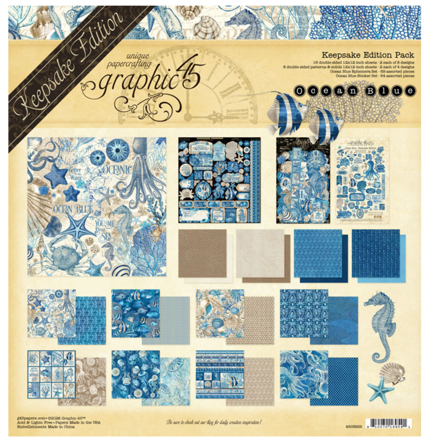 Graphic45: Ocean Blue Keepsake Edition Pack