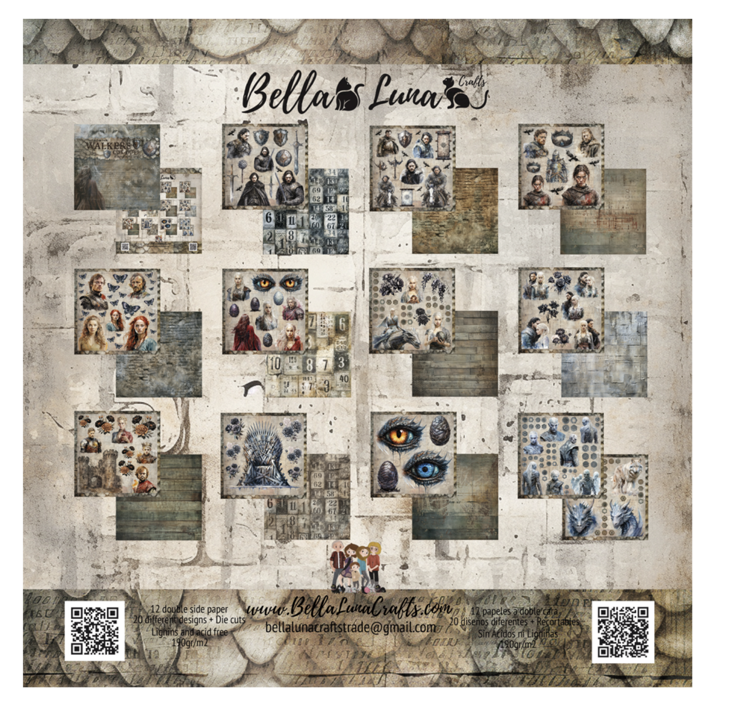BellaLuna Crafts: Walkers Basicos Cut-Outs 8x8 Inch paper pack