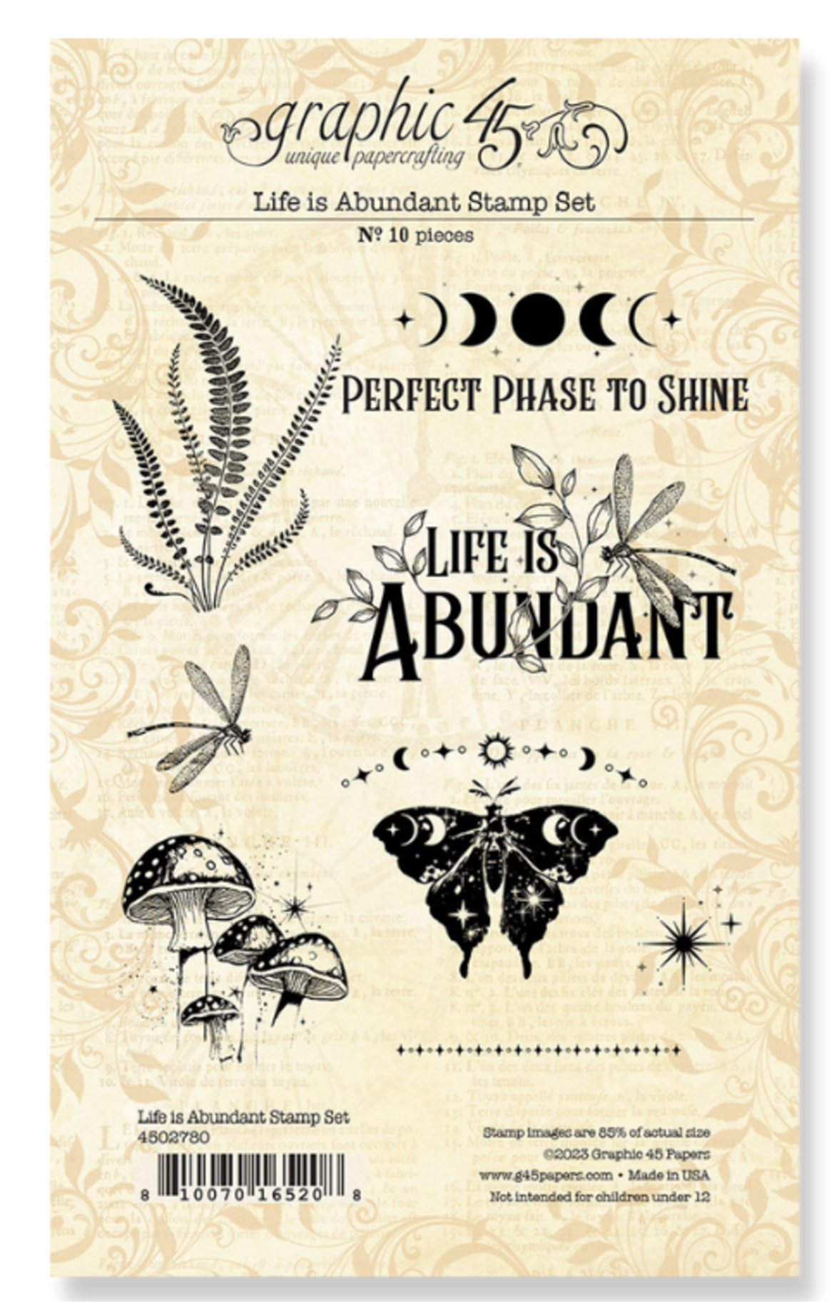 Graphic45: Life is Abundant Clear Stamp Set