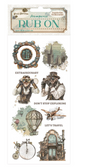Stamperia: Voyages Fantastiques Rub-On 4x8,5 Inch Mechanical Wonders