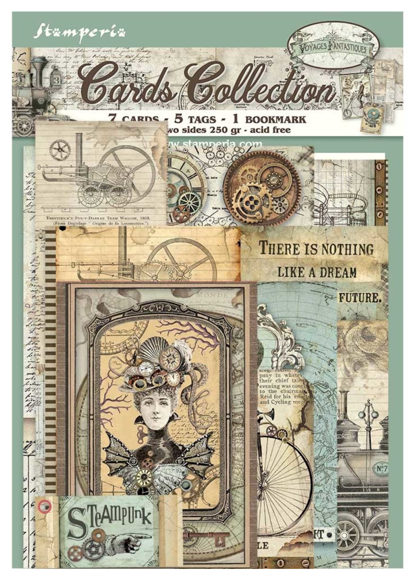 Stamperia: Cards Collection Voyages Fantastiques