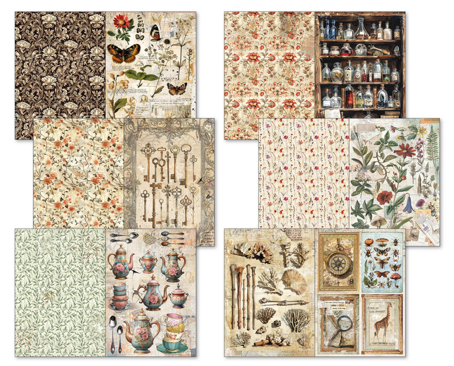 Ciao Bella: Cabinet of Curiosities A4 Junk Journal Ephemera Book