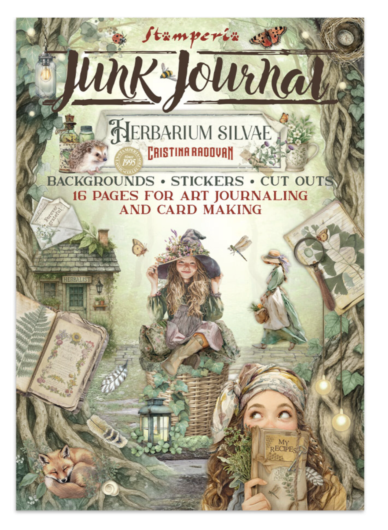 Stamperia: Herbarium Silvae Junk Journal Stickers, Backgrounds, Cut-Outs