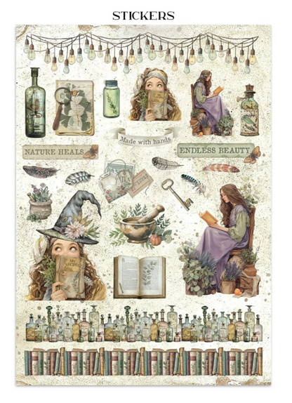 Stamperia: Herbarium Silvae Junk Journal Stickers, Backgrounds, Cut-Outs