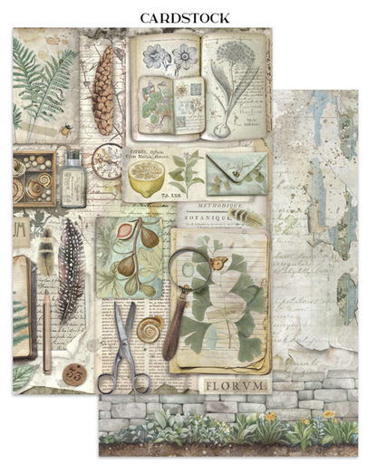 Stamperia: Herbarium Silvae Junk Journal Stickers, Backgrounds, Cut-Outs