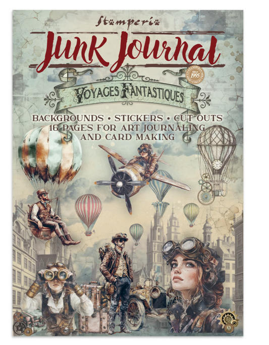 Stamperia: Voyages Fantastiques Junk Journal Stickers, Backgrounds, Cut-Outs