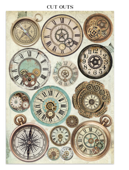 Stamperia: Voyages Fantastiques Junk Journal Stickers, Backgrounds, Cut-Outs