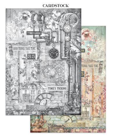 Stamperia: Gardens of Time Junk Journal Stickers, Backgrounds, Cut-Outs