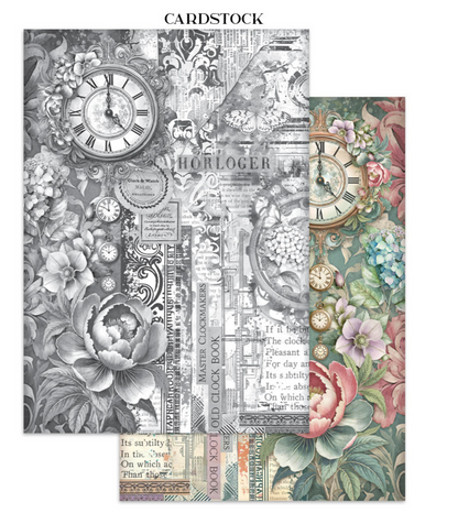 Stamperia: Gardens of Time Junk Journal Stickers, Backgrounds, Cut-Outs
