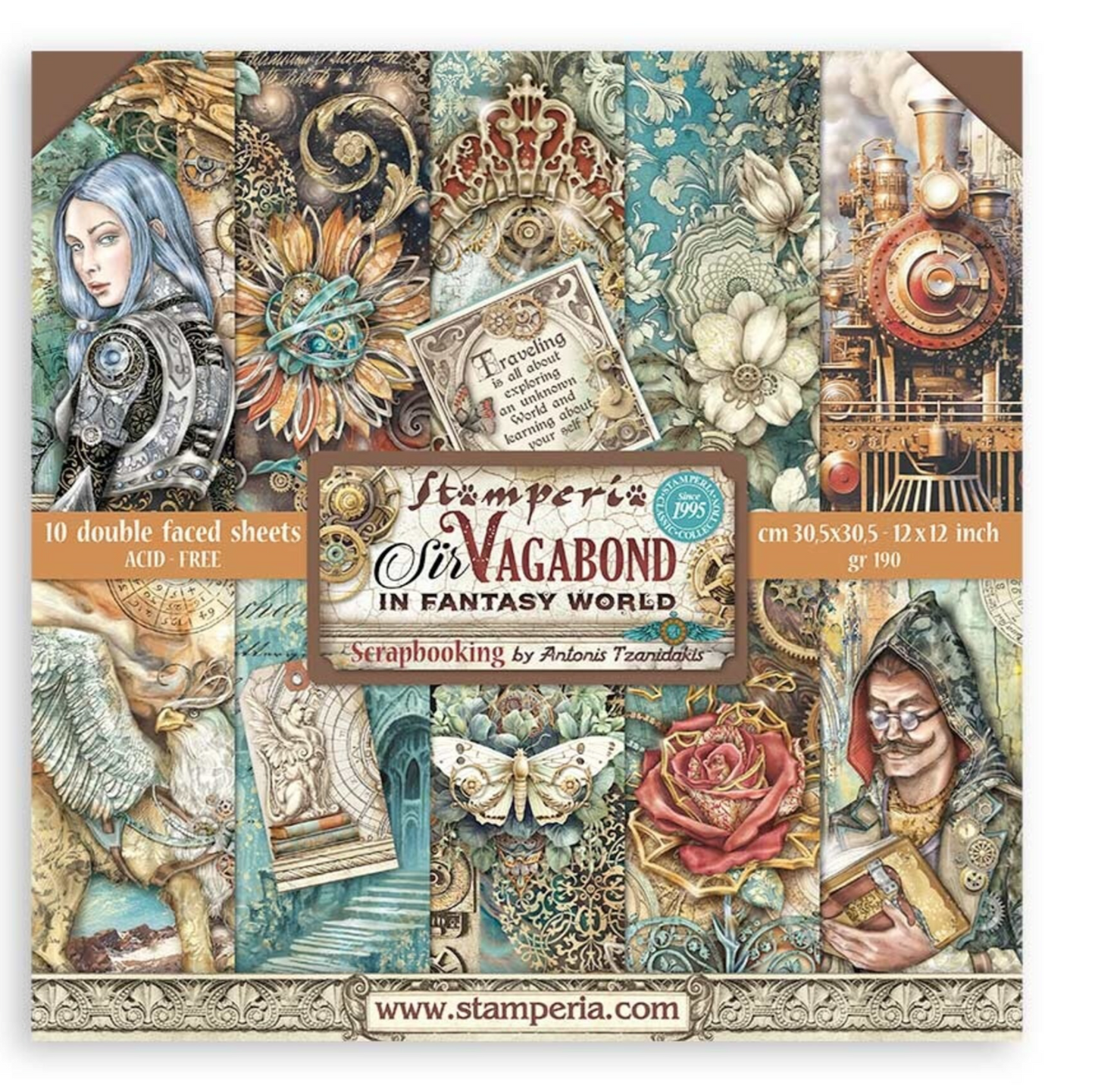 Stamperia: Sir Vagabond in Fantasy World 12x12 Inch Paper Pack