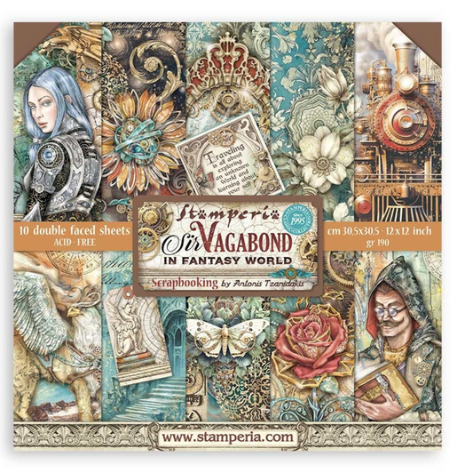 Stamperia: Sir Vagabond in Fantasy World 12x12 Inch Paper Pack