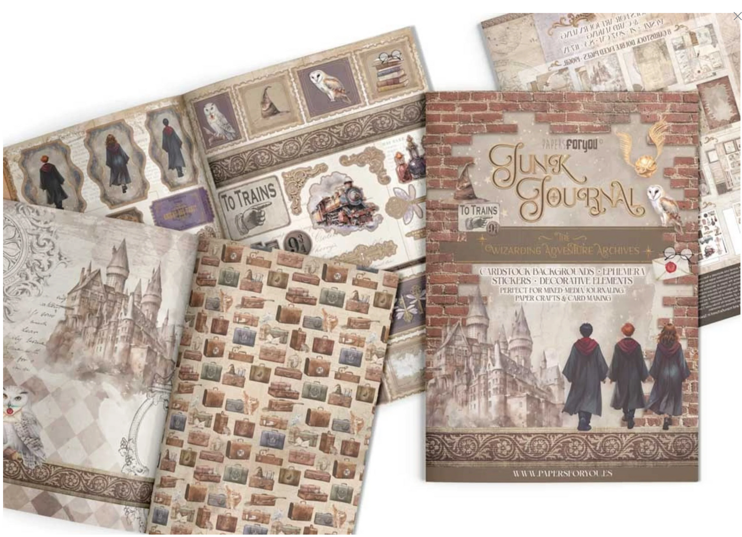 Papers For You: Wizarding Adventure Archives A4 Junk Journal