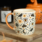 Tazza Frightful Folk - bianco e arancio