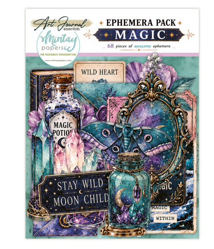 Mintay Papers: Art Journal Ephemera Pack Magic (68pcs)