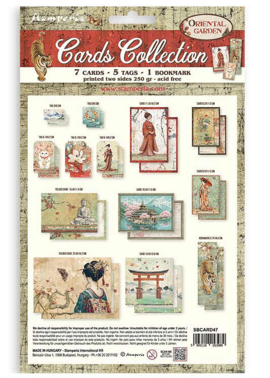 Stamperia: Cards Collection Oriental Garden