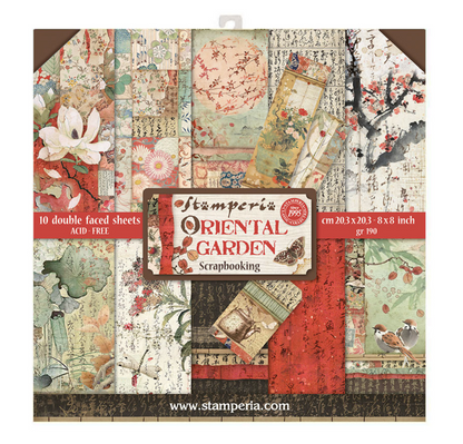 Stamperia: Oriental Garden 8x8 Inch Paper Pack