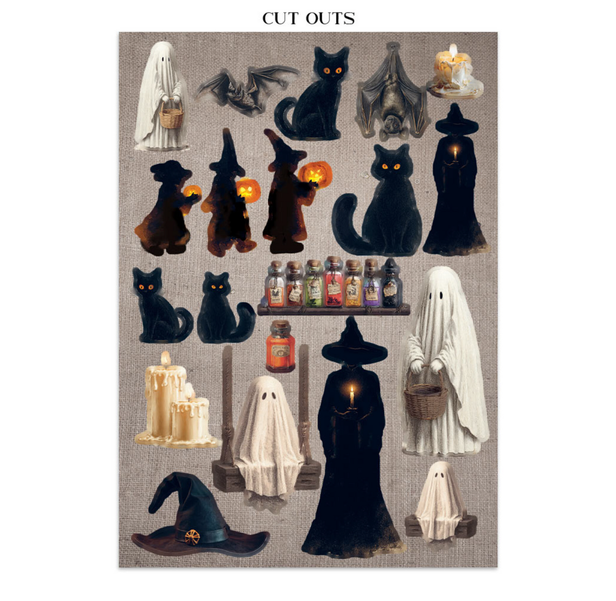 Stamperia: Halloween Junk Journal Stickers, Backgrounds, Cut-Outs by Vicky Papaioannou