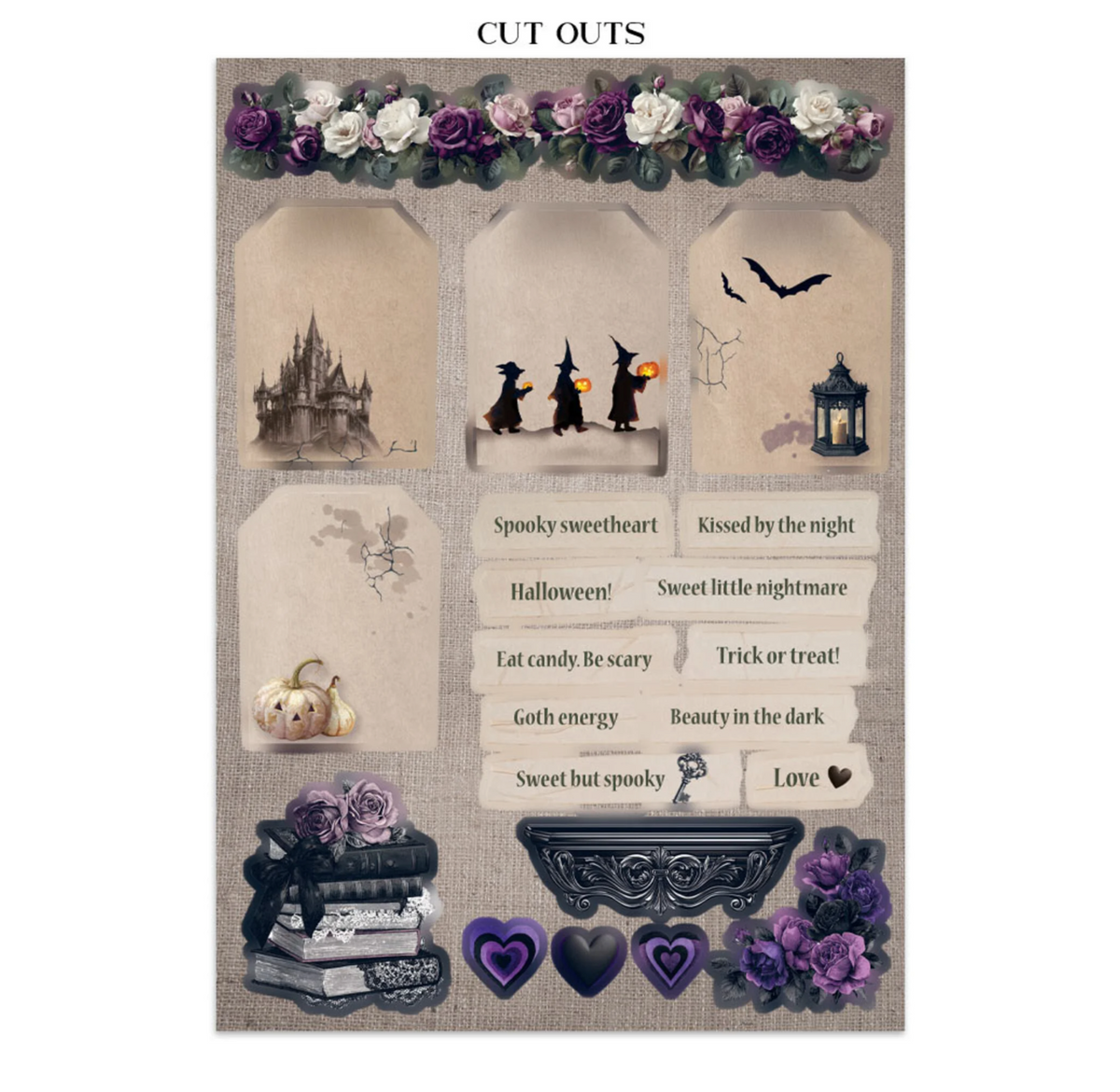 Stamperia: Halloween Junk Journal Stickers, Backgrounds, Cut-Outs by Vicky Papaioannou