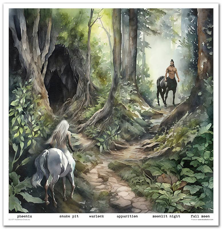ITD: 12x12 inches paper pack MYSTERIOUS CREATURES