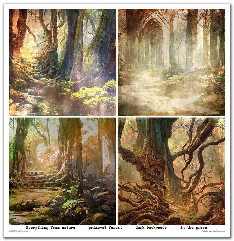 ITD: 12x12 inches paper pack MYSTERIOUS FOREST