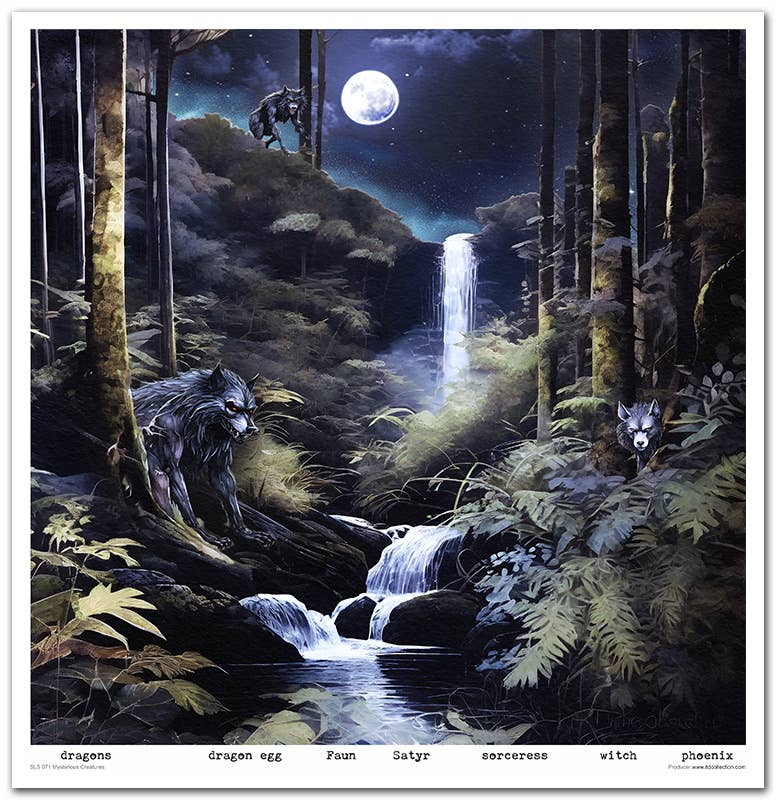 ITD: 12x12 inches paper pack MYSTERIOUS CREATURES