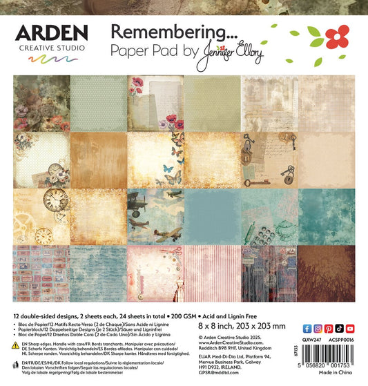 PREORDINE: Arden Creative Studio Remembering... 12x12 Inch Paper Pad
