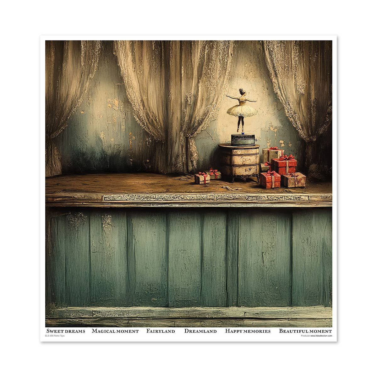 ITD: 12x12 inches paper pack RETRO TOYS