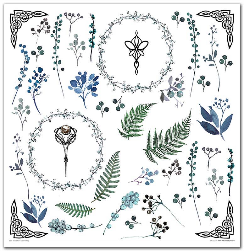 ITD: 12x12 inches paper pack THE ELVEN VALLEY