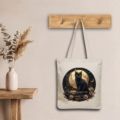 Tote bag Black Cat Full Moon