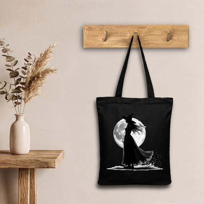 Tote bag Witch Full Moon - black