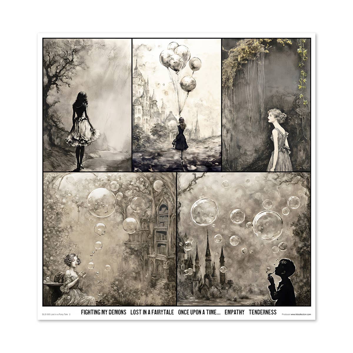 ITD: 12x12 inches paper pack LOST IN A FAIRY TALE