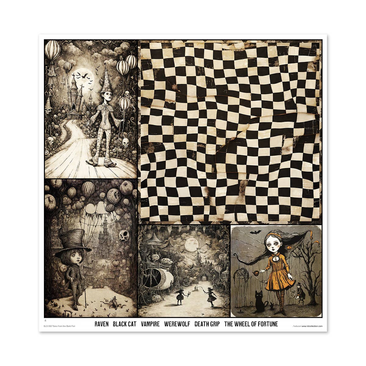 ITD: 12x12 inches paper pack TALES FROM THE DARK FAIR