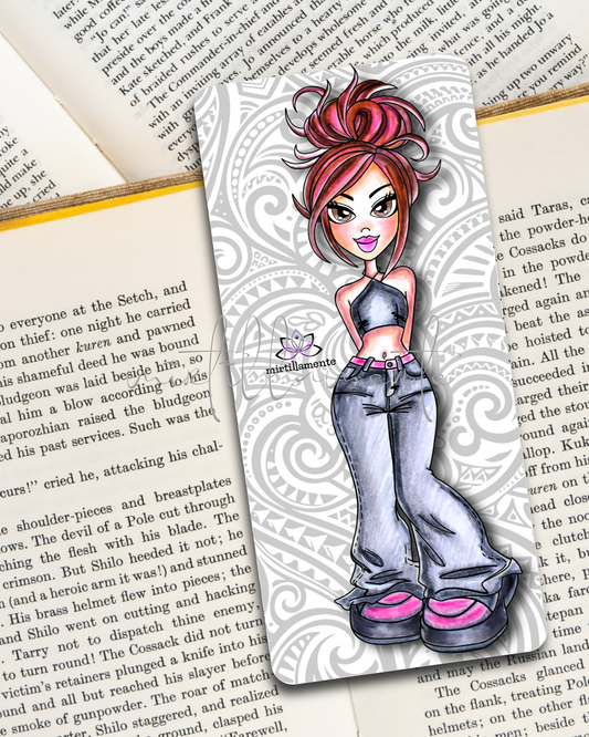 Bookmark Le Pine Collection: CAMILLE black and pink