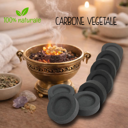 Carboncini per incenso 27x13 mm x6 pcs