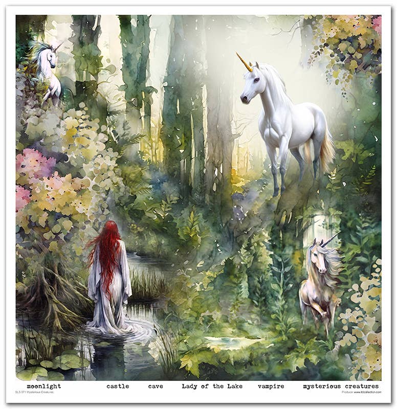 ITD: 12x12 inches paper pack MYSTERIOUS CREATURES