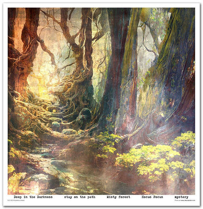 ITD: 12x12 inches paper pack MYSTERIOUS FOREST