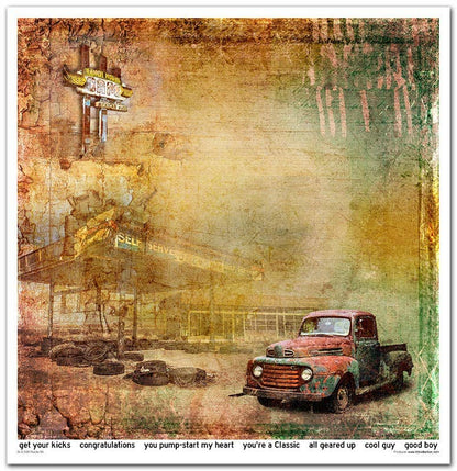 ITD: 12x12 inches paper pack LEGENDARY ROUTE 66