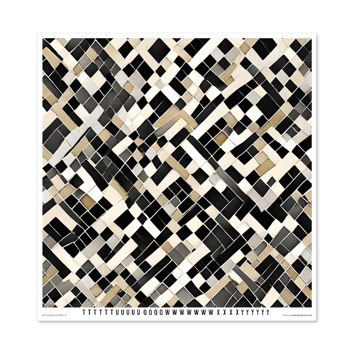 ITD: 12x12 inches paper pack BLACK AND WHITE