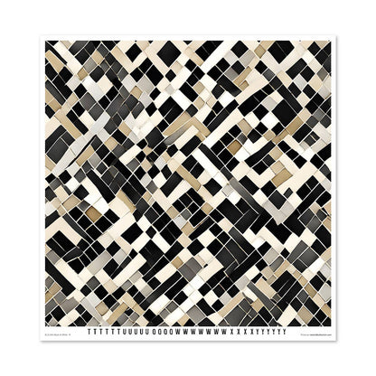 ITD: 12x12 inches paper pack BLACK AND WHITE