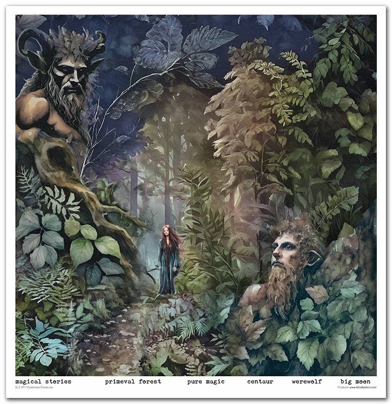 ITD: 12x12 inches paper pack MYSTERIOUS CREATURES