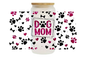 Bicchiere in vetro SATINATO con tappo in legno 500 ml - DOG MOM