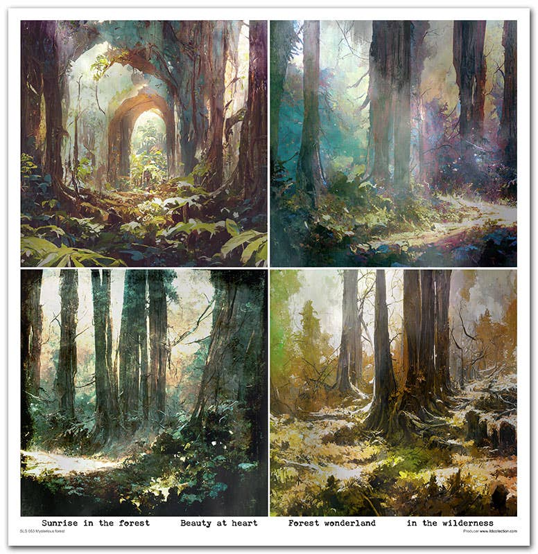 ITD: 12x12 inches paper pack MYSTERIOUS FOREST
